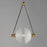 ET2 Lighting Dispatch 1Lt LED Pendant, Brass/Frosted