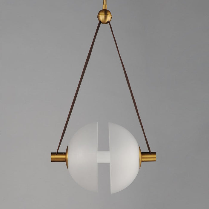 ET2 Lighting Dispatch 1Lt LED Pendant, Brass/Frosted