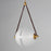 ET2 Lighting Dispatch 1Lt LED Pendant, Brass/Frosted