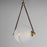 ET2 Lighting Dispatch 1Lt LED Pendant, Brass/Frosted