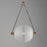 ET2 Lighting Dispatch 1Lt LED Pendant, Brass/Frosted