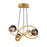 ET2 Lighting Planetary 5 Light LED Chandelier, Gold/Multi Color - E24185-148GLD