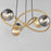 ET2 Lighting Planetary LED Chandelier, Gold/Multi Color