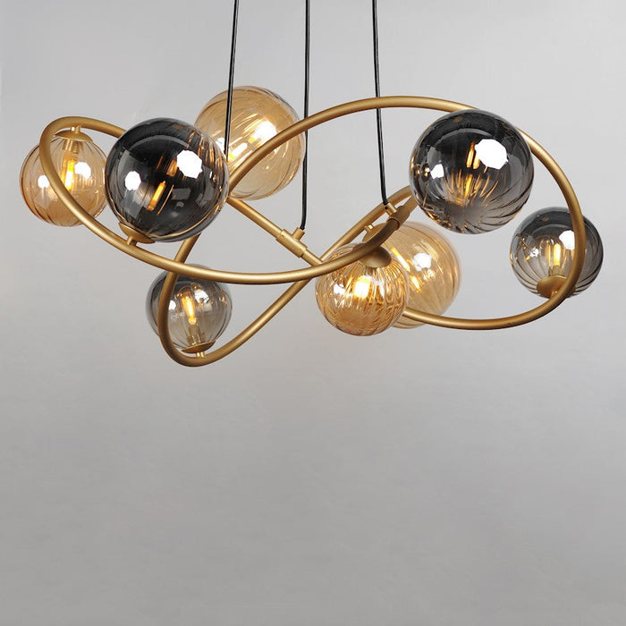 ET2 Lighting Planetary LED Chandelier, Gold/Multi Color