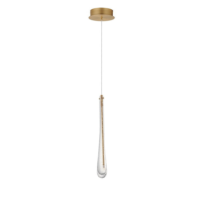 ET2 Lighting Stillo 1 Light Mini Pendant, Gold/Bubble Crystal - E24211-118GLD