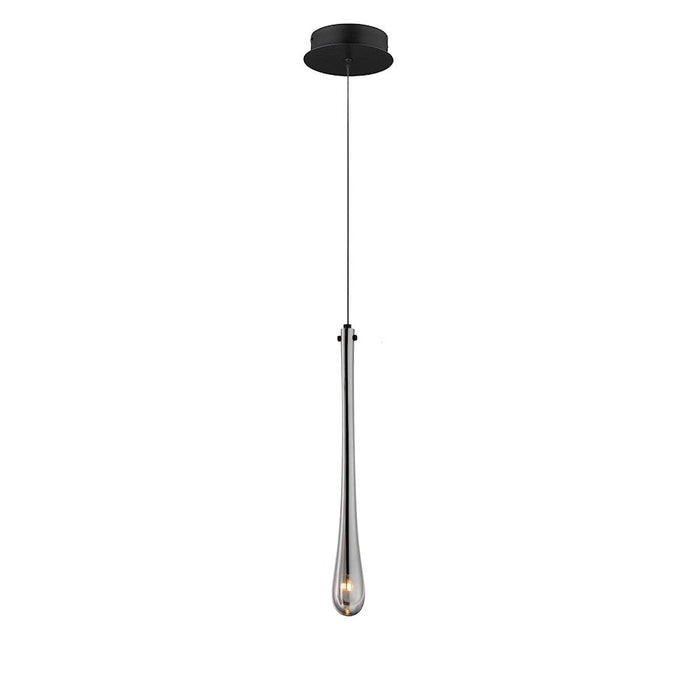 ET2 Lighting Stillo 1 Light Mini Pendant, Black/Smoke - E24211-138BK