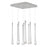 ET2 Lighting Stillo 9 Light Pendant, Satin Nickel/Clear Crystal - E24217-122SN