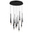 ET2 Lighting Pierce 12 Light Pendant, Black/Clear Crystal - E24229-122BK