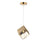 ET2 Lighting Ice Cube 1Lt LED Pendant, French Gold/Amber - E24681-26FG