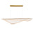 ET2 Lighting Manta 1Lt 47" LED Linear Pendant, Gold/Clear Ribbed - E24714-144GLD