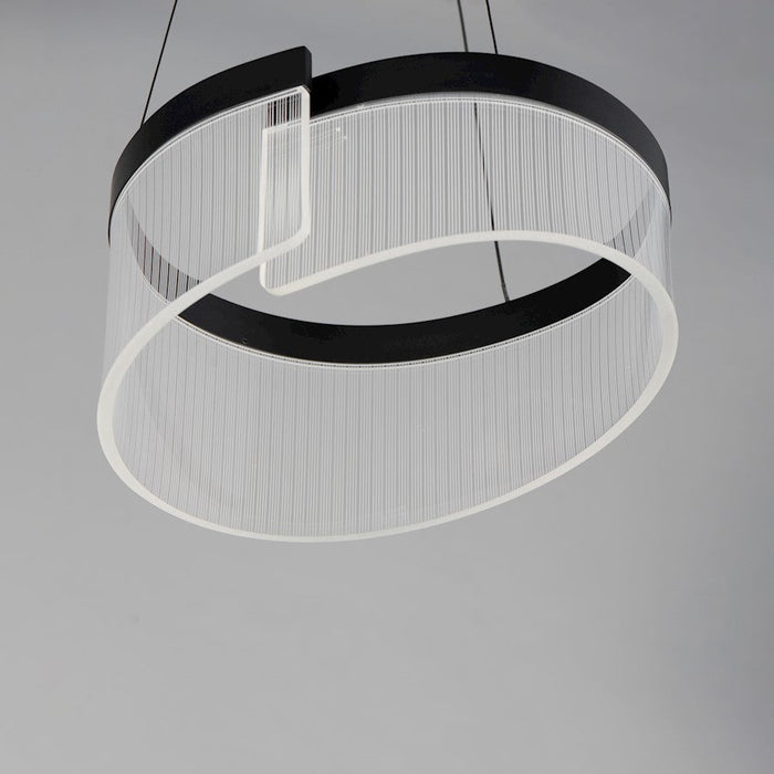 ET2 Lighting Sonata 1 Light Pendant, Black/Acrylic