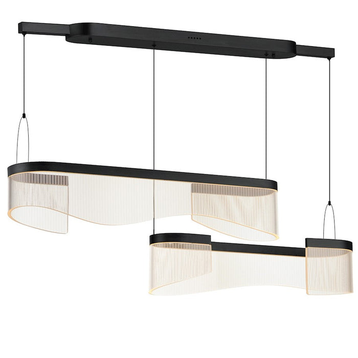 ET2 Lighting Sonata 2 Light Linear Pendant, Black/Acrylic - E24774-133BK