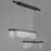 ET2 Lighting Sonata Linear Pendant, Black/Acrylic