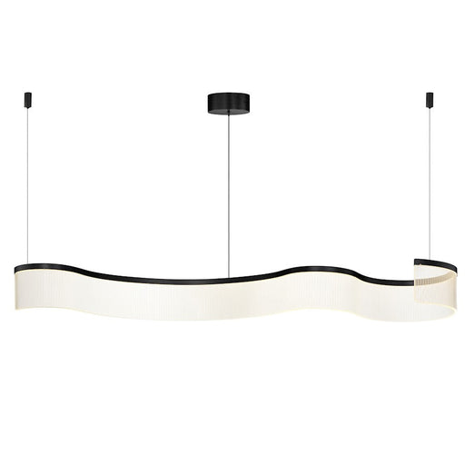 ET2 Lighting Sonata 1Lt 59" LED Pendant, Black/Patterned Acrylic - E24775-133BK