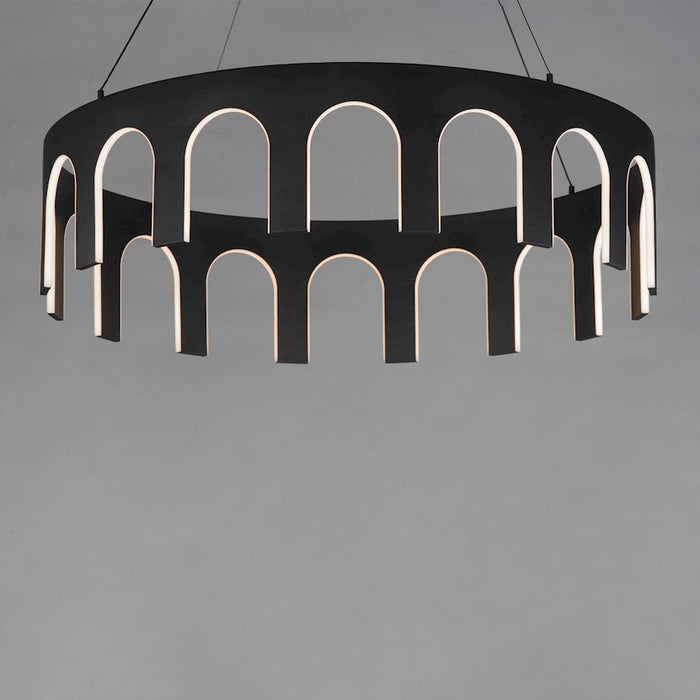 ET2 Lighting Coronation 1 Light 40" LED Pendant, Black