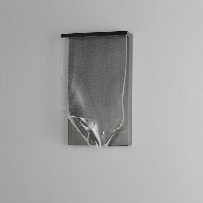 ET2 Lighting Rinkle 1 Light Wall Sconce, Gunmetal/Acrylic