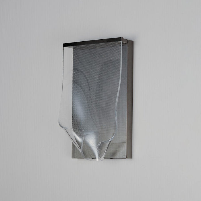 ET2 Lighting Rinkle 1 Light Wall Sconce, Gunmetal/Acrylic