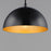 ET2 Lighting Hemisphere 1 Light LED Pendant, Gloss Black/Gold