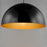 ET2 Lighting Hemisphere 1 Light LED Pendant, Gloss Black/Gold