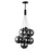 ET2 Lighting Burst 9 Light Pendant, Black/Graduating Smoke - E25087-142BK