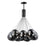 ET2 Lighting Burst 20Lt Multi-Light Pendant, Black/Smoke - E25088-142BK