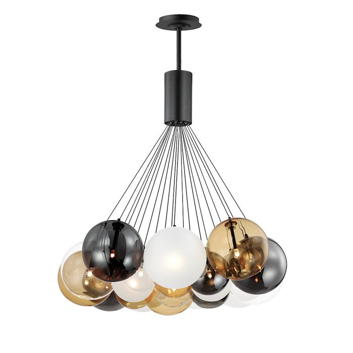 ET2 Lighting Burst 20Lt Multi-Light Pendant, Black/Multi Color - E25088-148BK