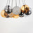 ET2 Lighting Burst 20 Light Multi-Light Pendant, Black