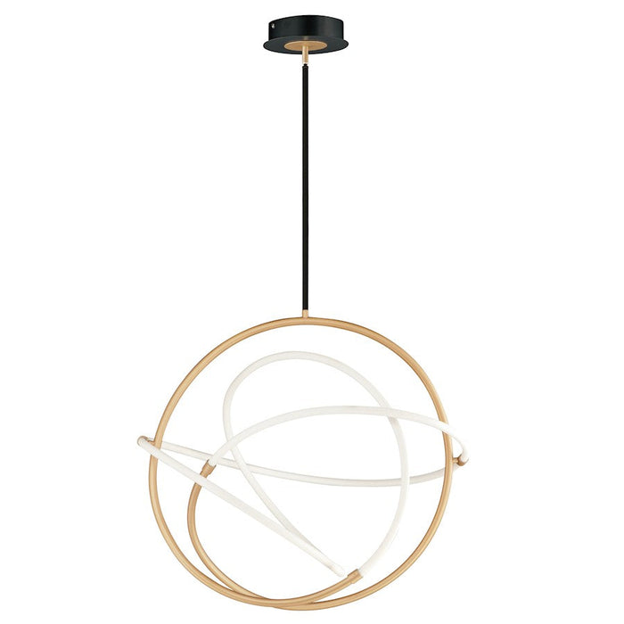 ET2 Lighting Mobius 31.5" LED 1-Light Pendant, Black/Gold - E25096-01BKGLD