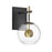 ET2 Lighting Nucleus 1-Light Sconce, Black/Natural Aged Brass - E25151-BKNAB