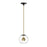 ET2 Lighting Nucleus 10" LED 1-Light Pendant, Black/Aged Brass - E25153-BKNAB