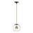 ET2 Lighting Nucleus 12" LED 1-Light Pendant, Black/Aged Brass - E25154-BKNAB