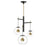 ET2 Lighting Nuclues 3-Light Pendant, Black/Natural Aged Brass - E25156-BKNAB