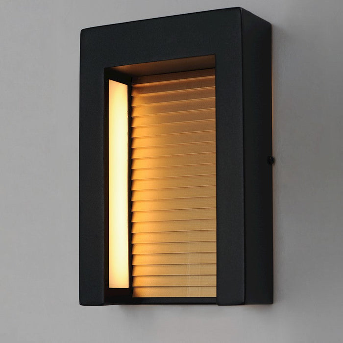 ET2 Lighting Alcove 2 Light LED Outdoor Wall Sconce, Black/Gold