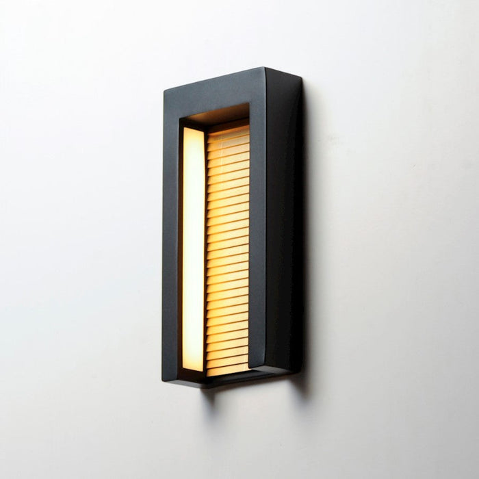 ET2 Lighting Alcove 2 Light LED Outdoor Wall Sconce, Black/Gold