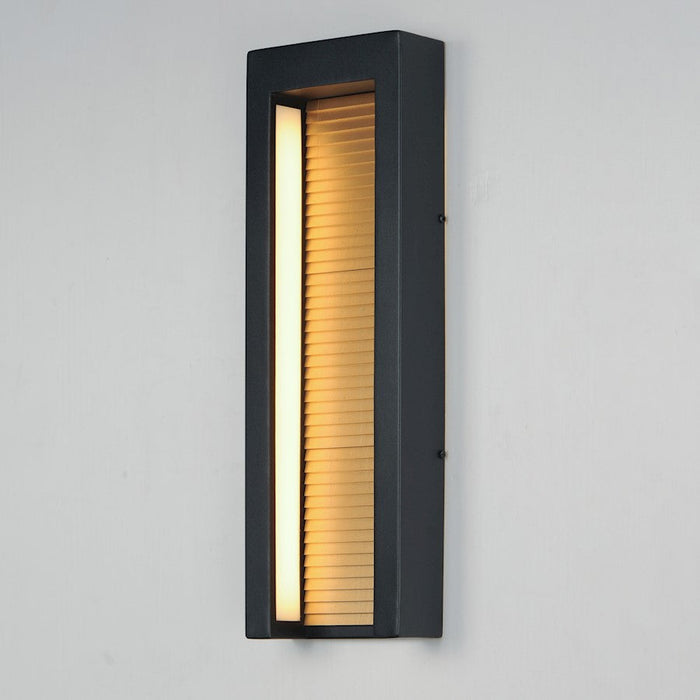 ET2 Lighting Alcove 2 Light LED Outdoor Wall Sconce, Black/Gold