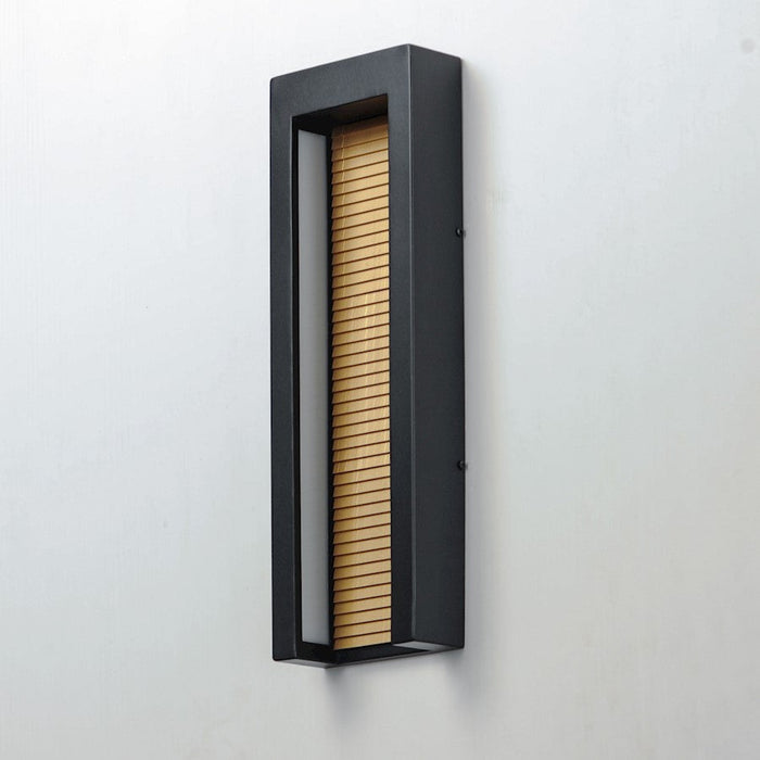 ET2 Lighting Alcove 2 Light LED Outdoor Wall Sconce, Black/Gold