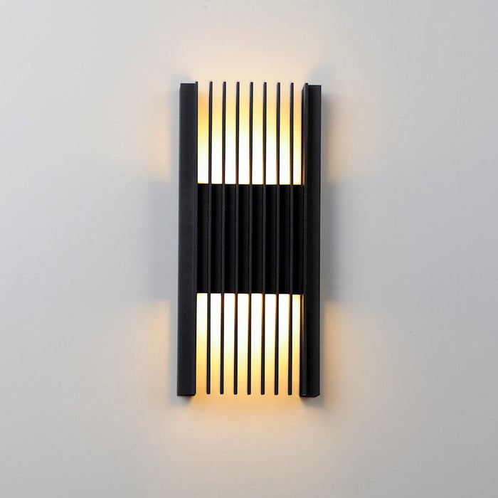 ET2 Lighting Rampart 2 Light LED Outdoor Wall Sconce, Black