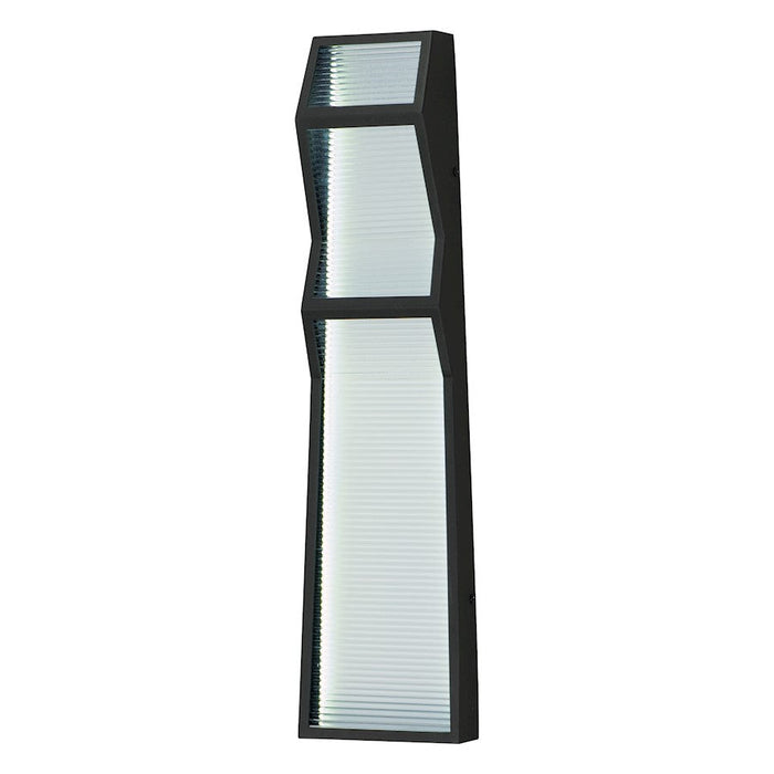 ET2 Lighting Totem 2 Light 24" Outdoor Wall Mount, Black/Ribbed - E30126-144BK