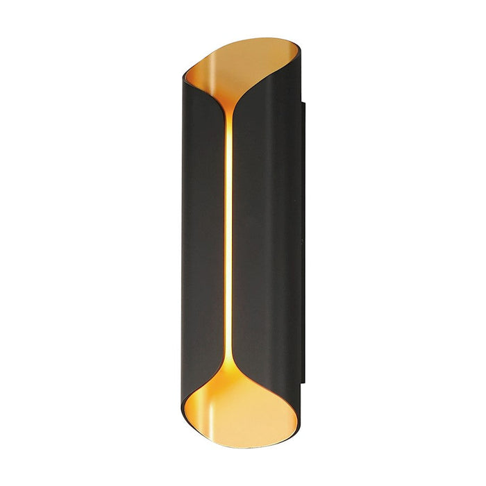 ET2 Lighting Folio 2 Light 20" LED Outdoor Wall Mount, Black/Gold - E30156-BKGLD