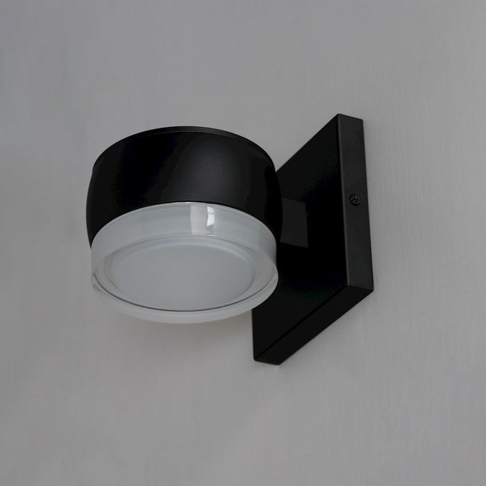 ET2 Lighting Modular Can 2 Light LED Outdoor Sconce, Black/Clear/White