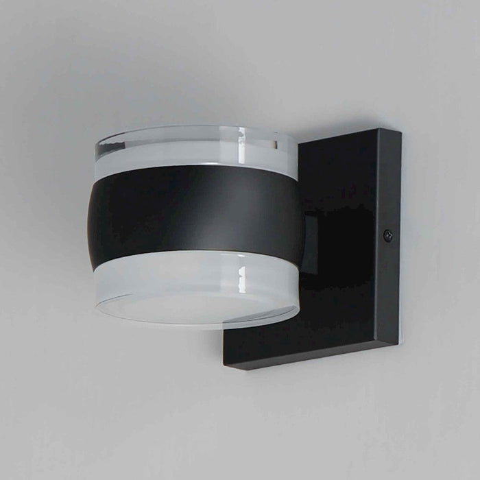 ET2 Lighting Modular Can 2 Light LED Outdoor Sconce, Black/Clear/White