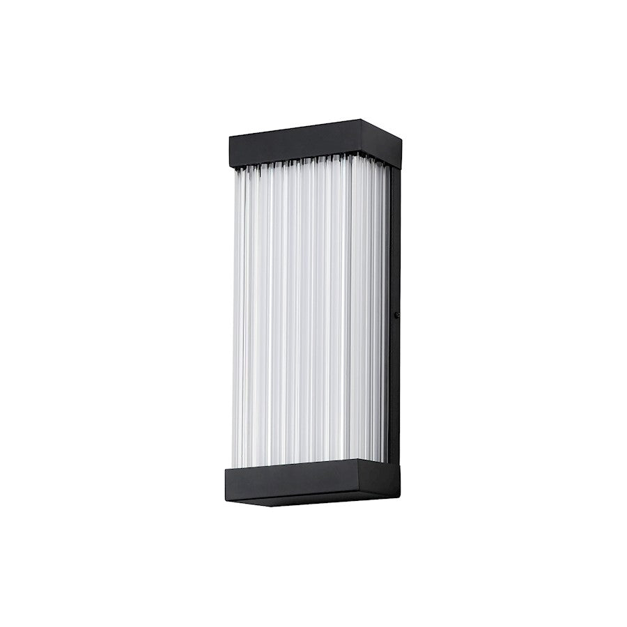 ET2 Lighting Acropolis 1Lt 14" LED Outdoor Wall, Black/Crystal - E30230-122BK