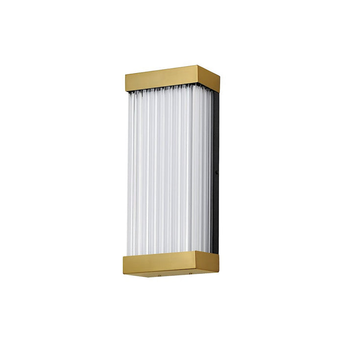 ET2 Lighting Acropolis 1Lt 14" LED Outdoor Wall, Brass/Crystal - E30230-122NAB