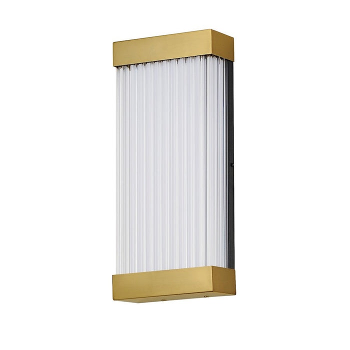 ET2 Lighting Acropolis 1Lt 18" LED Outdoor Wall, Brass/Crystal - E30232-122NAB