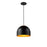 ET2 Lighting Foster 1Lt LED Mini Pendant, Black/Gold/Frost - E34602-54BKGLD