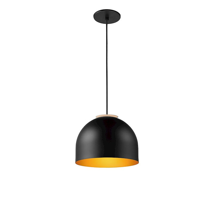 ET2 Lighting Foster 1Lt LED Mini Pendant, Black/Gold/Frost - E34602-54BKGLD