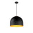 ET2 Lighting Foster 1Lt 16" LED Pendant, Black/Gold/Frost - E34604-54BKGLD