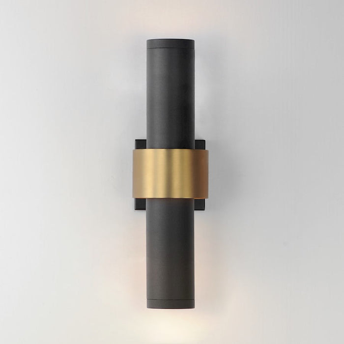 ET2 Lighting Reveal 3Lt LED Outdoor Wall Mount, Black/Gold