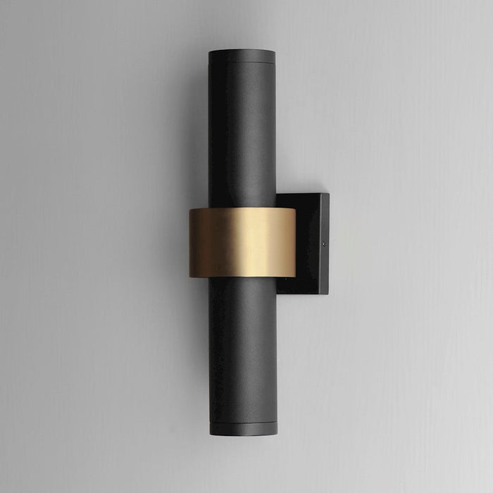 ET2 Lighting Reveal 3Lt LED Outdoor Wall Mount, Black/Gold