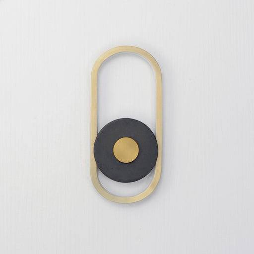 ET2 Lighting Gravity 1 Light Outdoor Wall Mount, Black/Gold